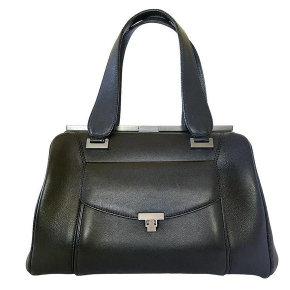 RARE L'Wren Scott Lula Black Leather Handbag Satchel Bag